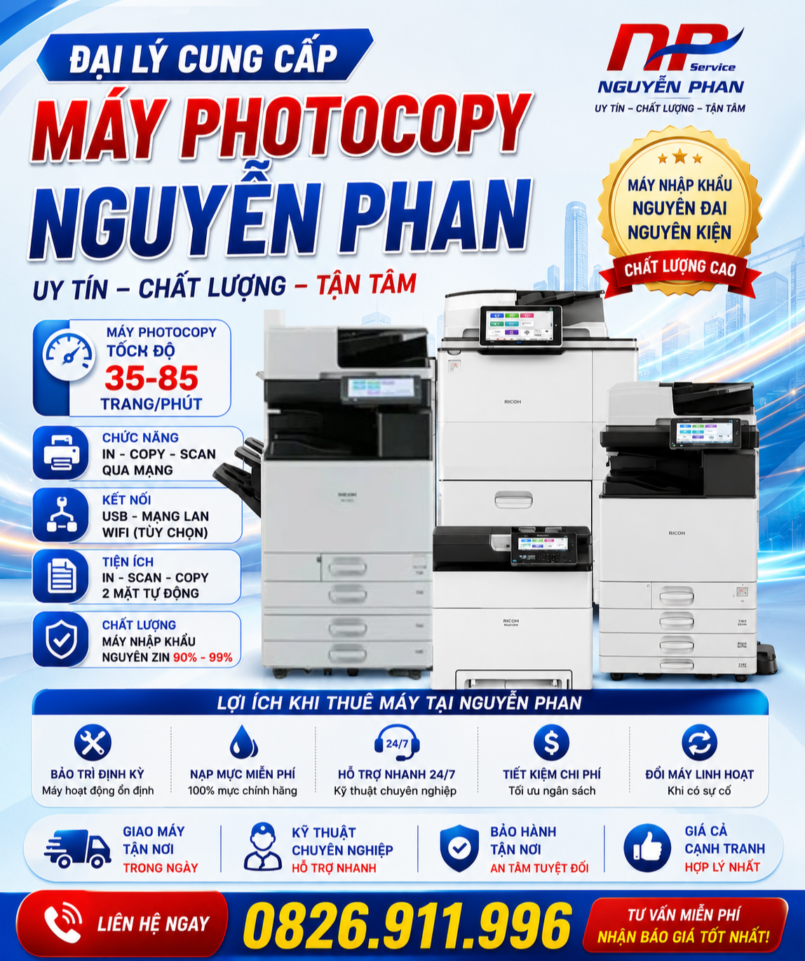 Đại lý cung cấp máy photocopy tại Vũng Tàu