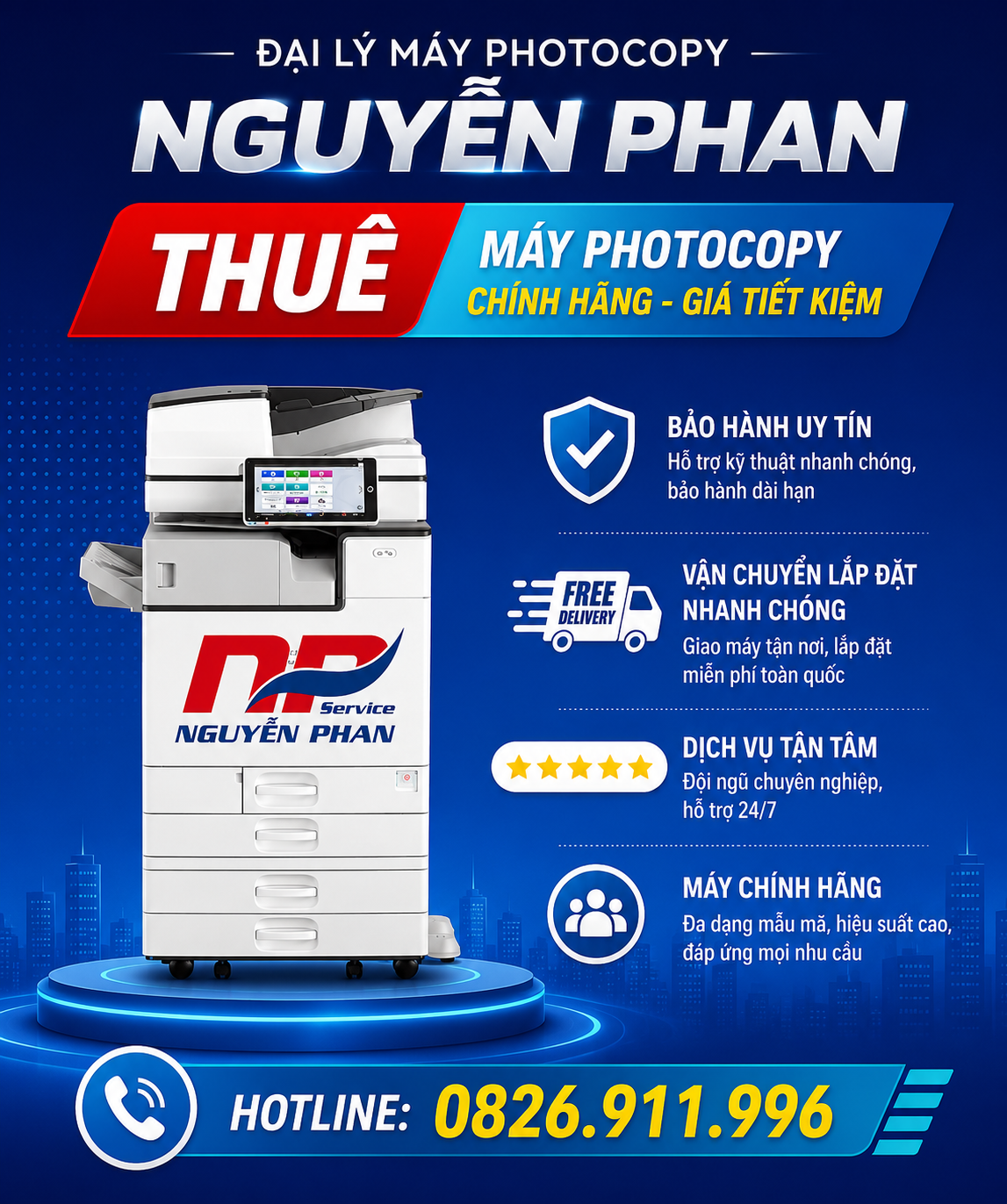 Cho thuê máy photocopy Bàu Bàng – Bình Dương