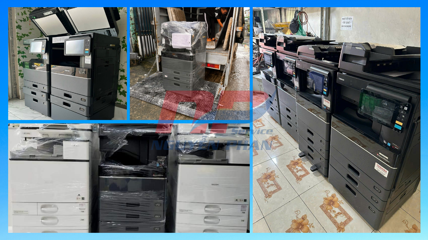 Cho thuê máy photocopy tại Cần Giuộc, Long An  Miễn phí 1 tháng