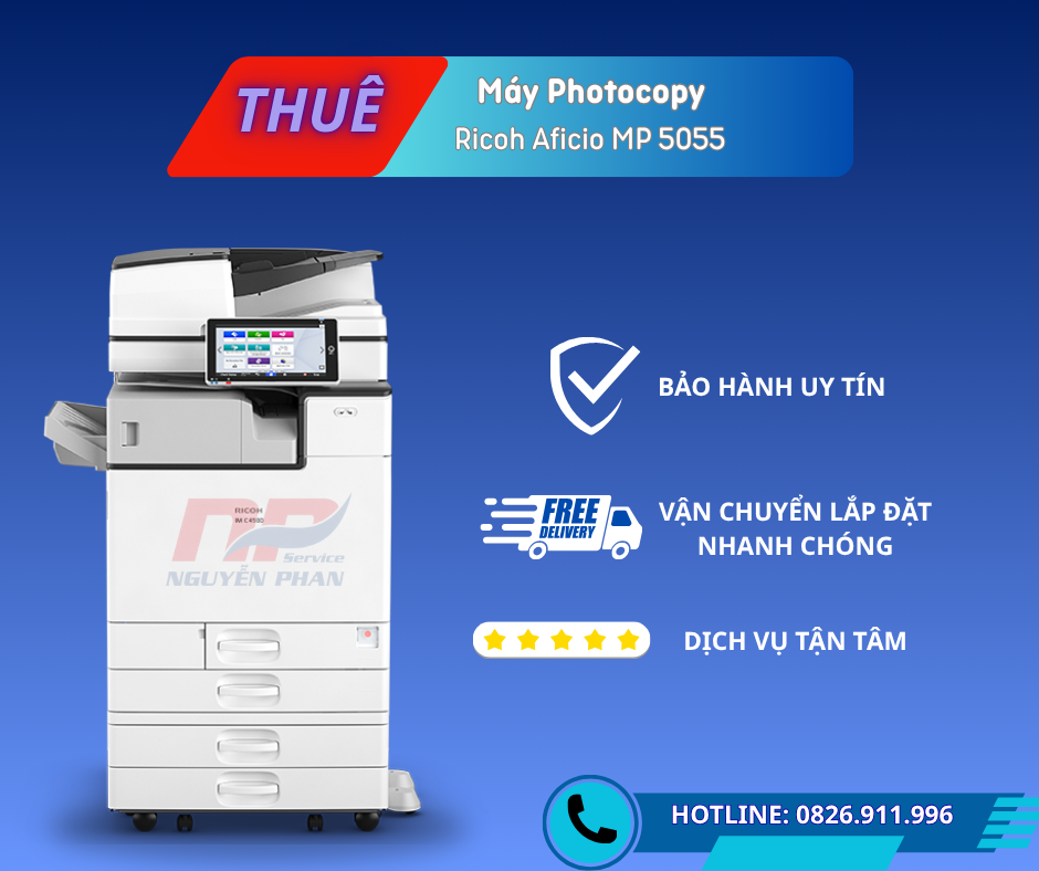 Thuê máy photo Ricoh MP 5055 ở HCM Thuê máy photo Ricoh Afficio MP 5055 ở HCM