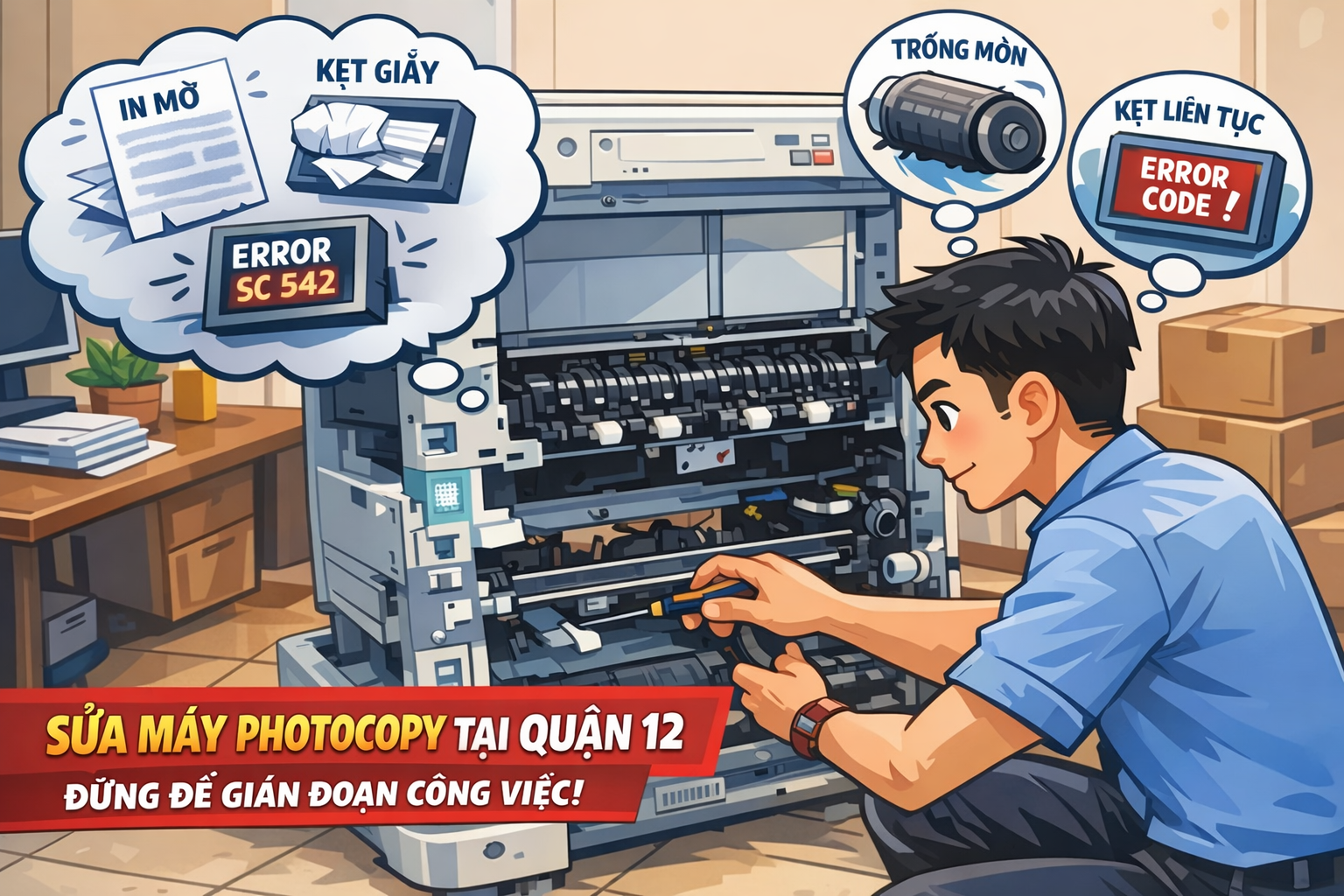 Những Dấu Hiệu Máy Photocopy Cần Sửa Gấp Tại Quận 12