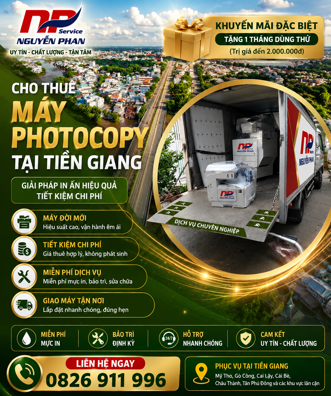 Cho thuê máy photocopy tại Tiền Giang