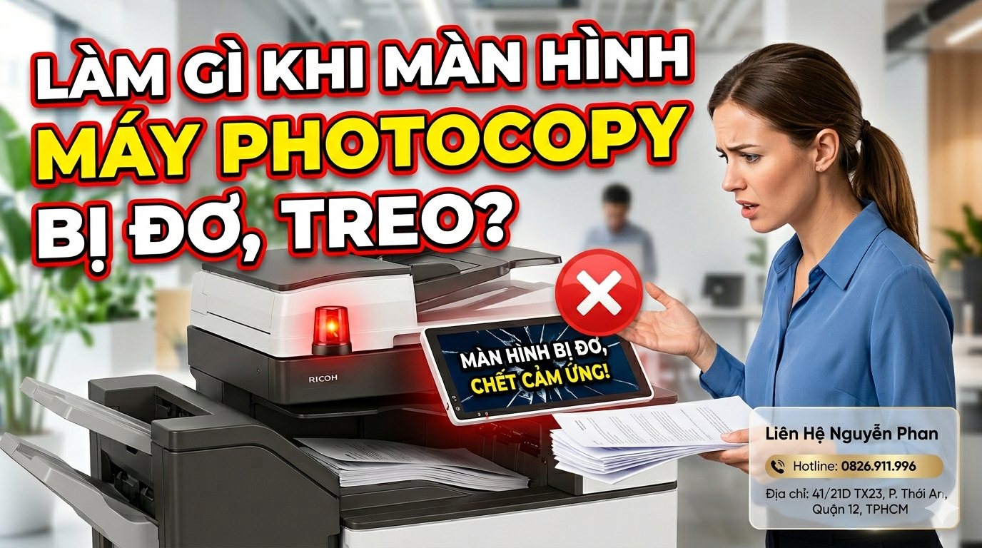 Làm Gì Khi Màn Hình Máy Photocopy Bị Đơ, Không Phản Hồi?