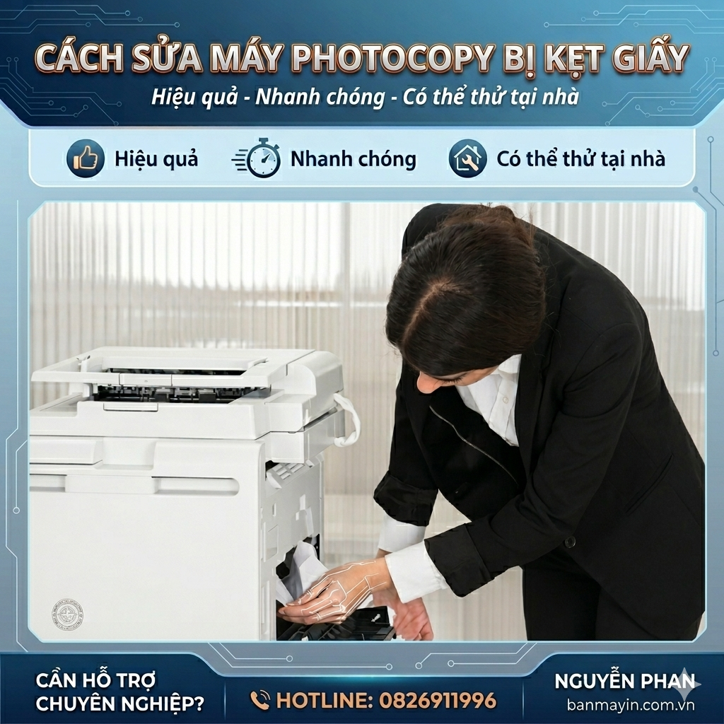 Cách sửa máy photocopy bị kẹt giấy