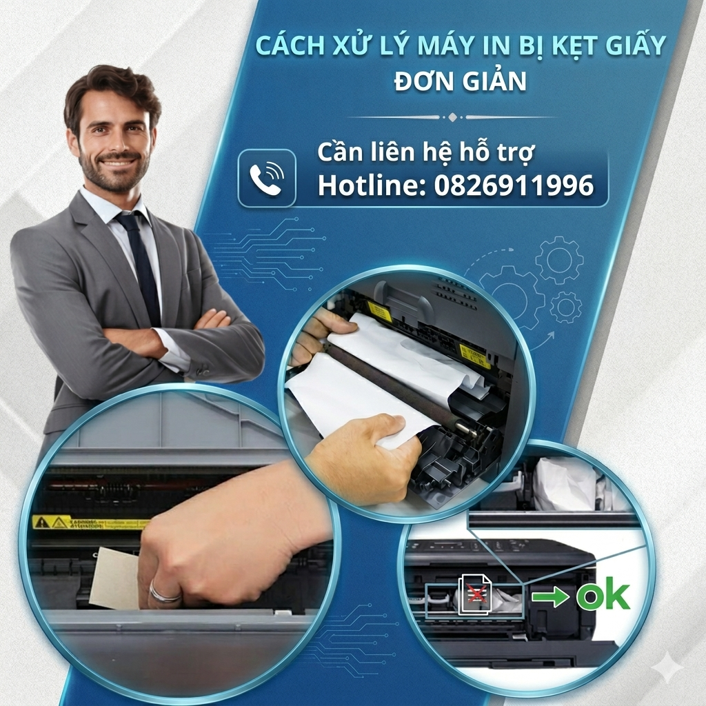 Máy in bị kẹt giấy và cách tự xử lý tại nhà