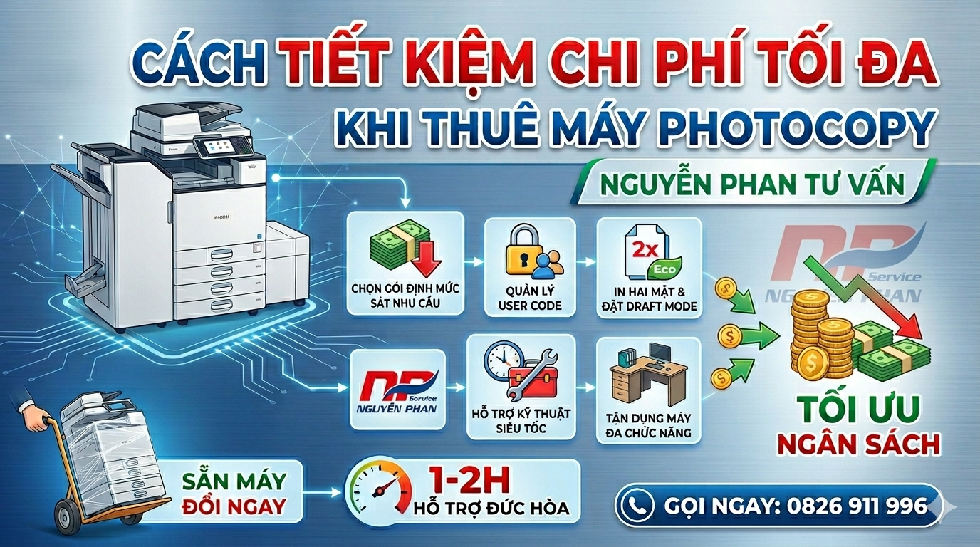 Cách Tiết Kiệm Chi Phí Tối Đa Khi Thuê Máy Photocopy - Nguyễn Phan Tư Vấn