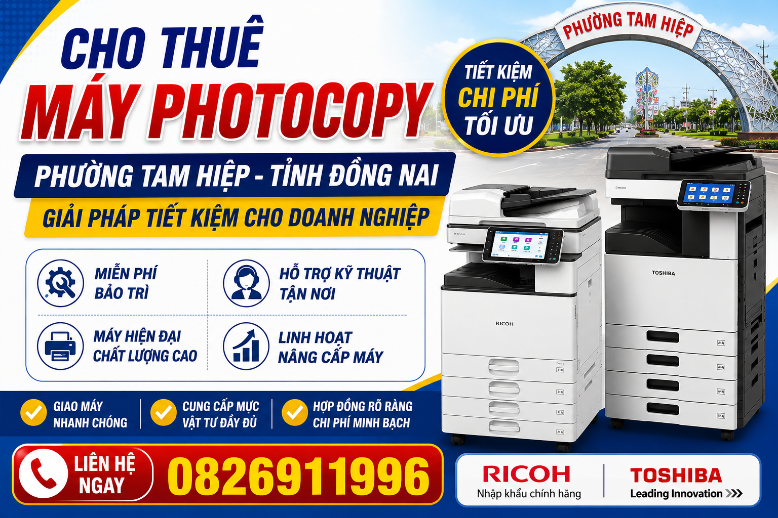 Cho Thuê Máy Photocopy Phường Tam Hiệp Tỉnh Đồng Nai