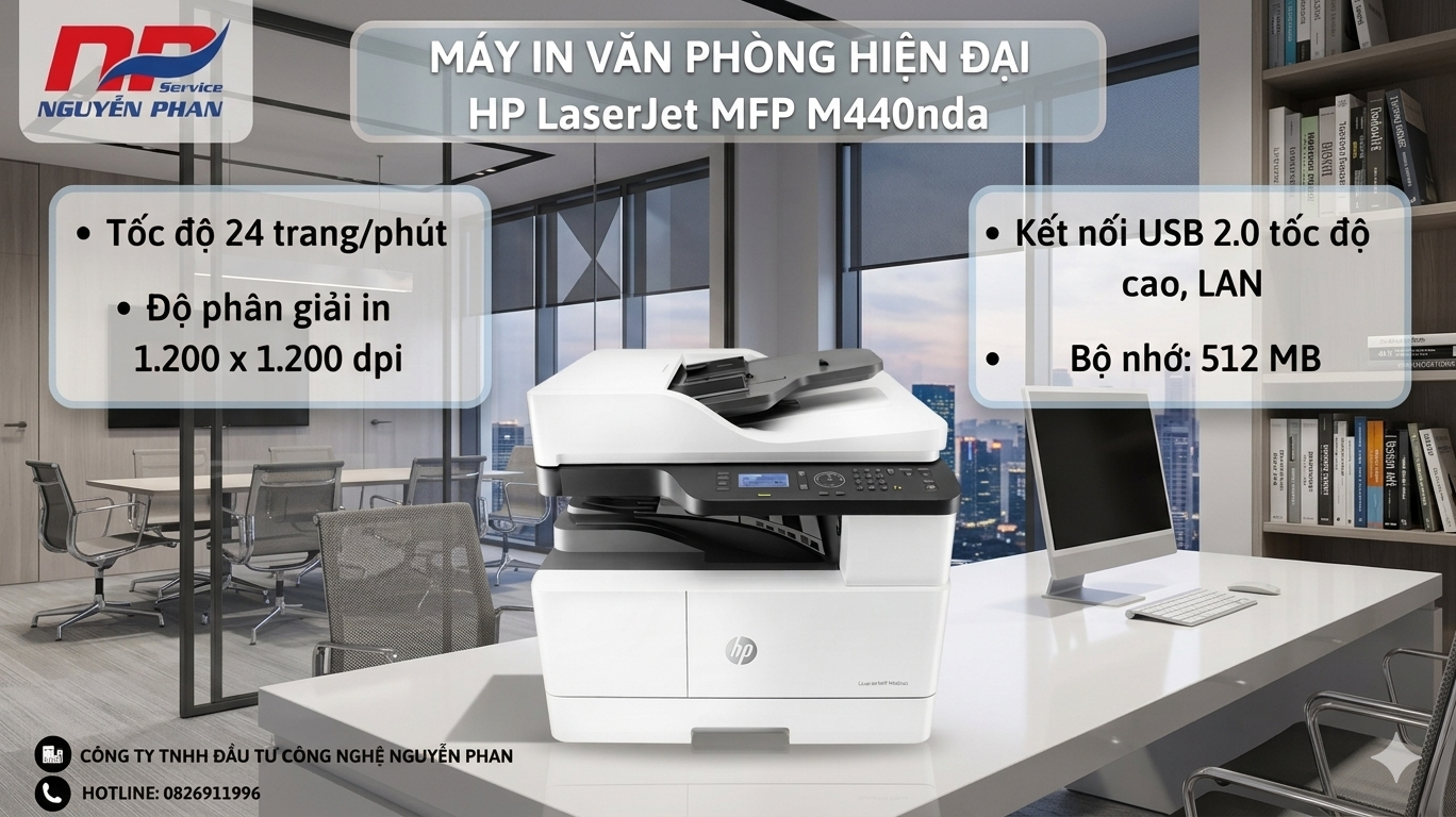 Máy In HP LaserJet MFP M440NDA