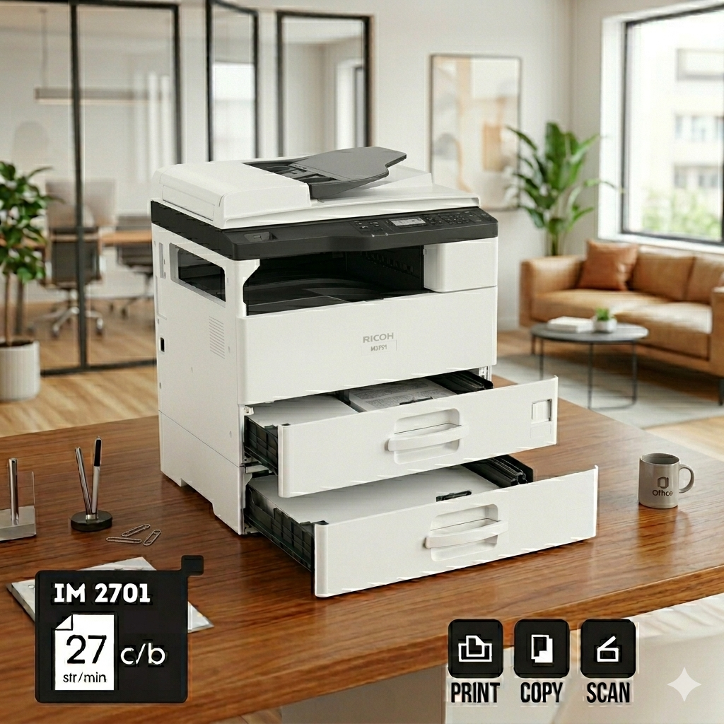 Máy Photocopy A3 Laser Đen Trắng Ricoh M2701 May Photocopy A3 Laser Den Trang Ricoh M2701 1