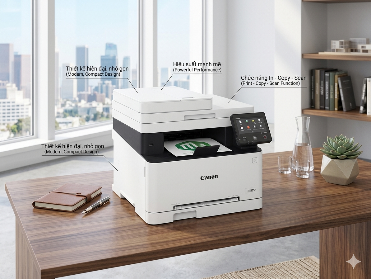 Máy in laser màu đa chức năng Canon MF 641CW