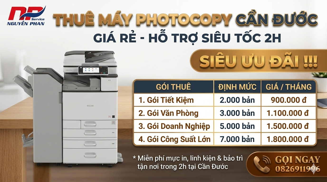 huê Máy Photocopy Tại Cần Đước, Long An