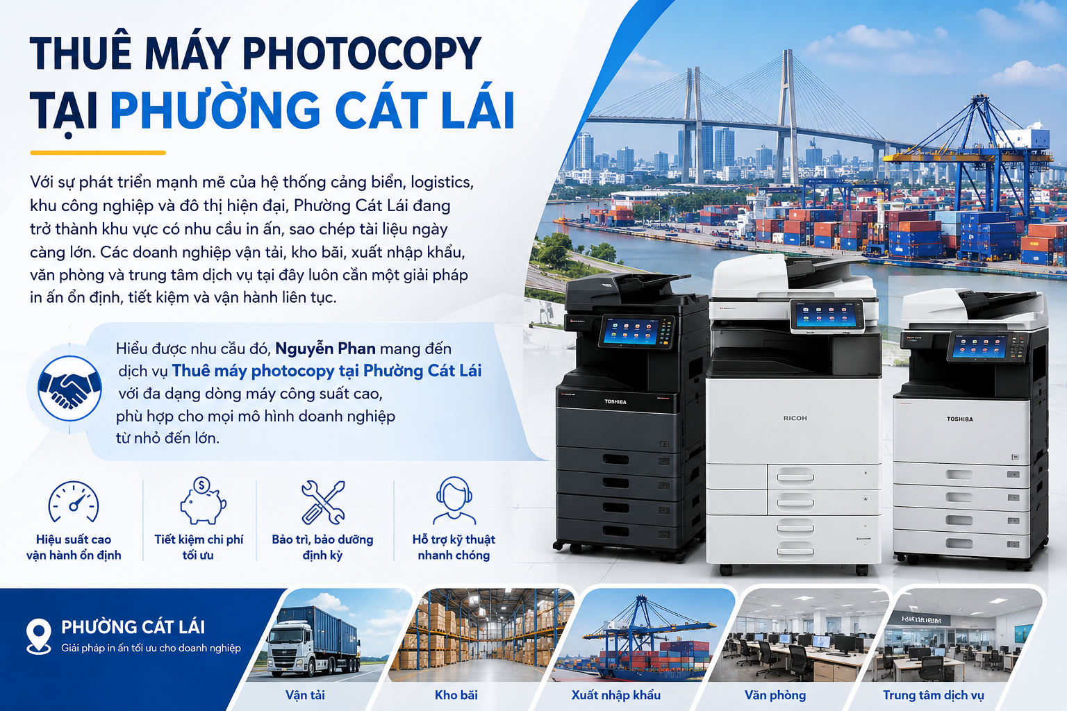 Thuê Máy Photocopy Tại Phường Cát Lái (TP.HCM) - Hotline 0826911996