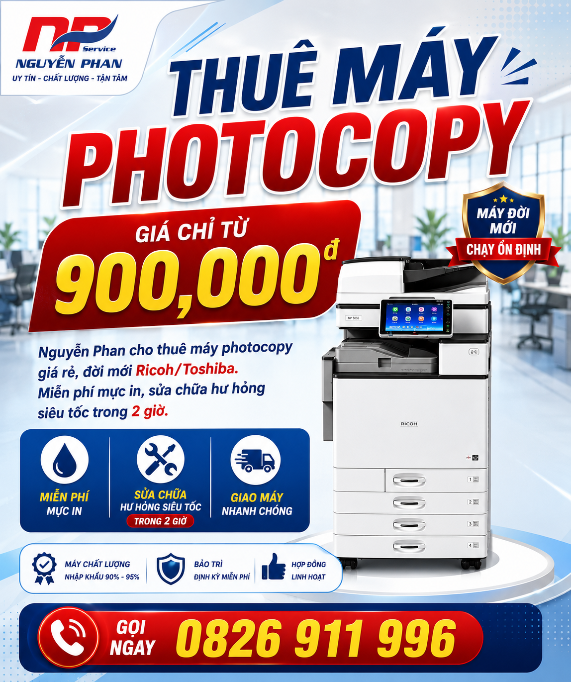 THUÊ MÁY PHOTOCOPY NGUYỄN PHAN GIÁ RẺ