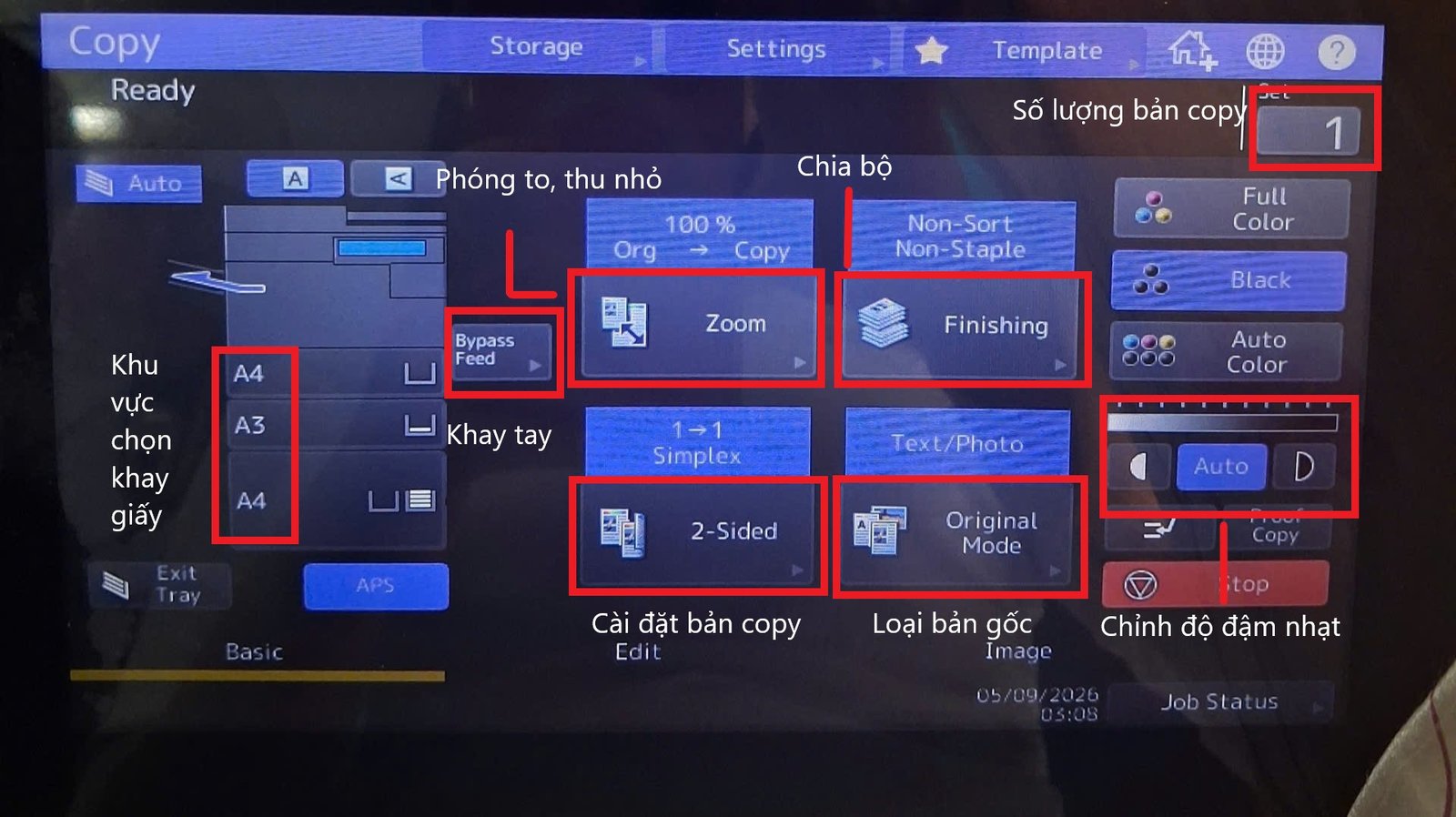 Hướng dẫn sử dụng Máy PHOTOCOPY Toshiba