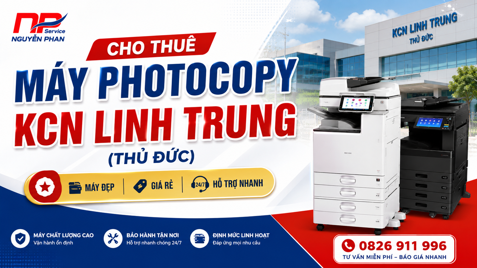 Cho Thuê Máy Photocopy KCN Linh Trung