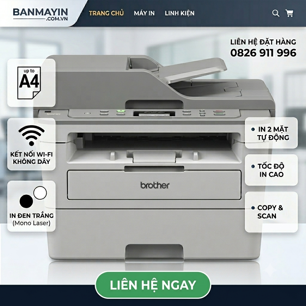 Máy in Brother 7535DW Cũ Giá Tiết Kiệm
