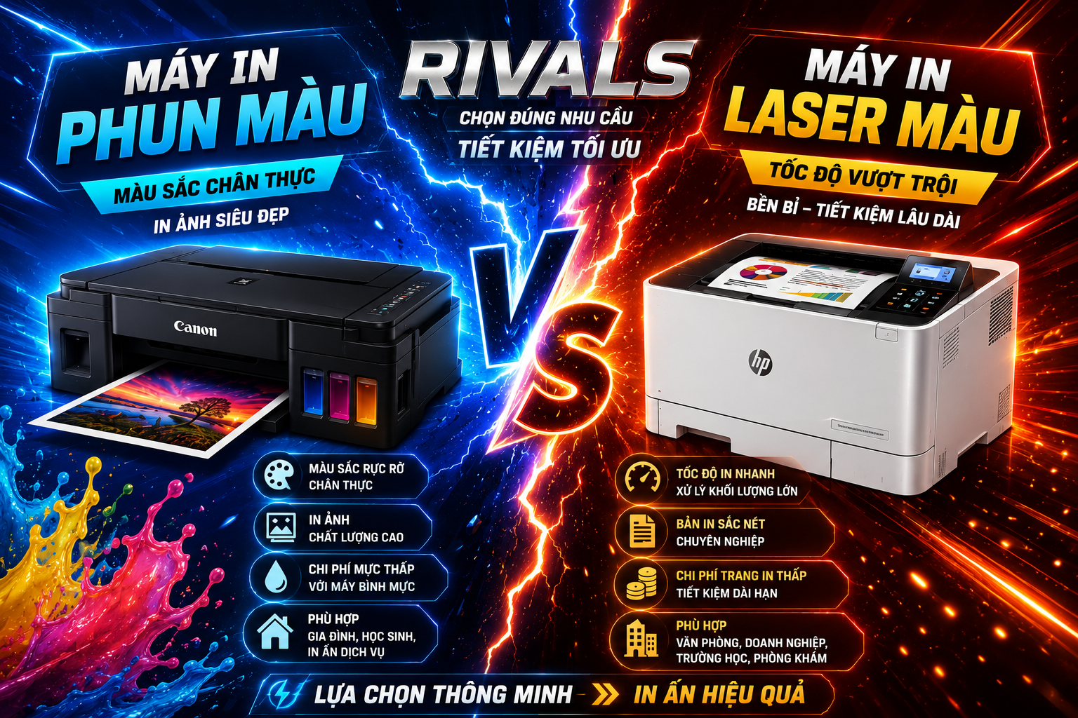 Nên Mua Máy In Phun Hay Máy In Laser? Nen Mua May In Phun Hay May In Laser
