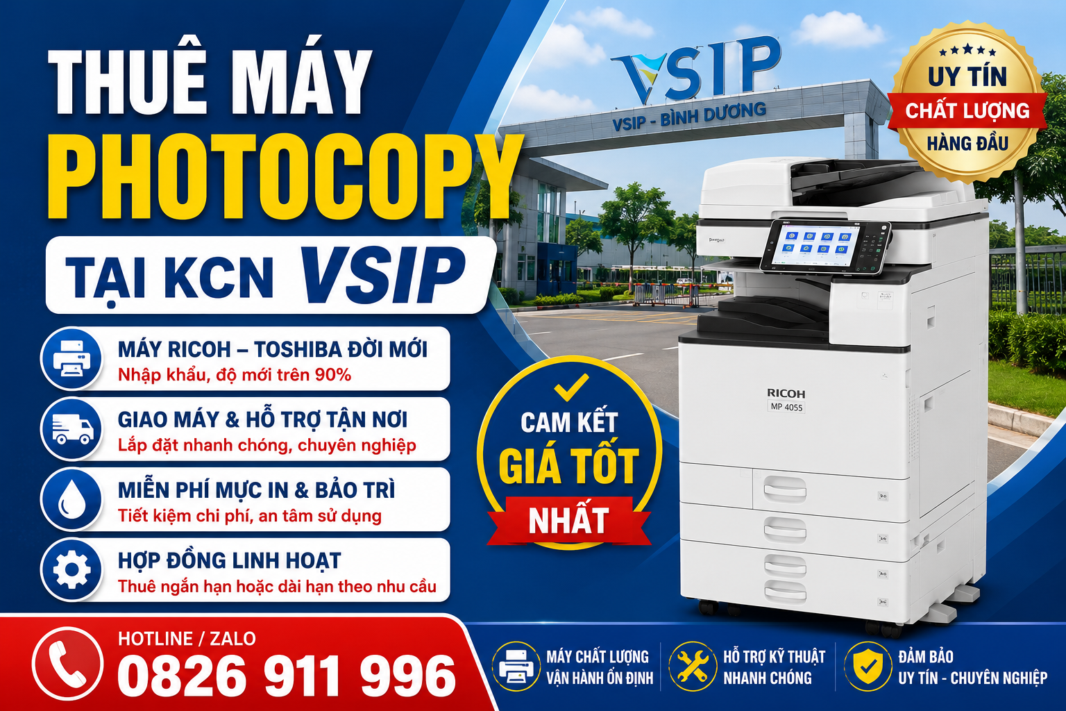 thuê máy photocopy tại KCN VSIP uy tín