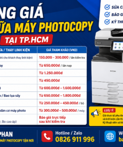 Bảng giá sửa chữa máy photocopy tại TP HCM