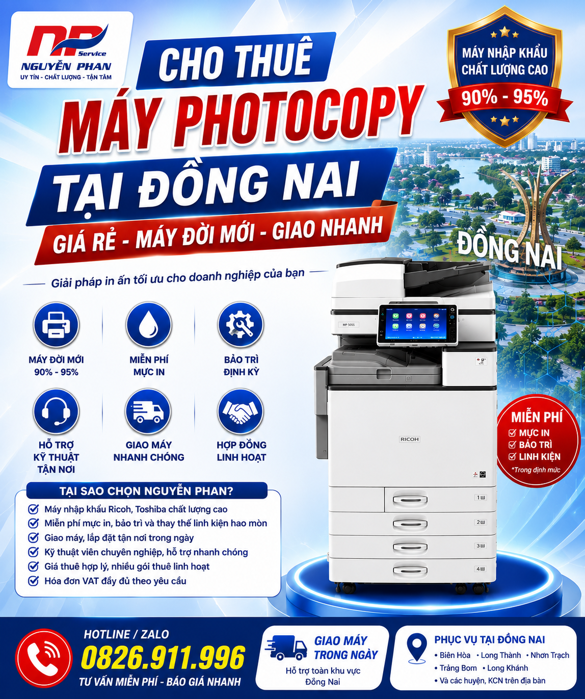 CHO THUÊ MÁY PHOTOCOPY TẠI ĐỒNG NAI