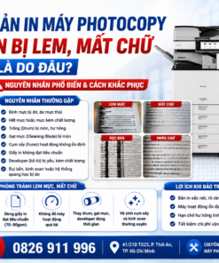 Máy Photocopy In Ra Bản In Bị Lem Mực, Mất Chữ Là Vì Sao?