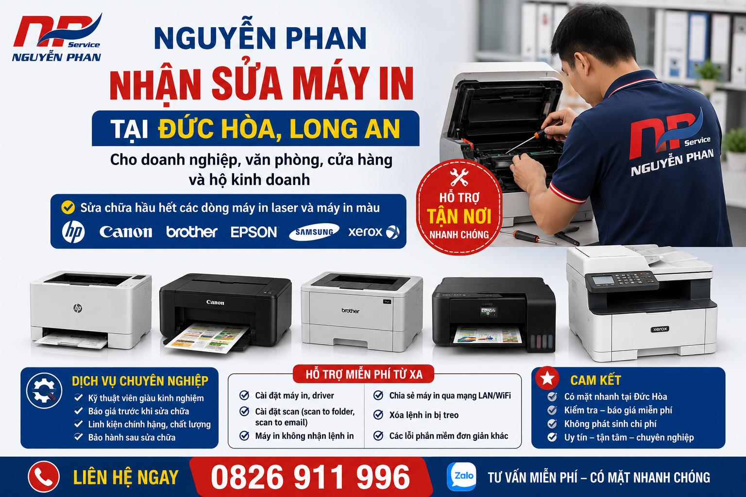 Sửa Máy In Tại Đức Hòa, Long An