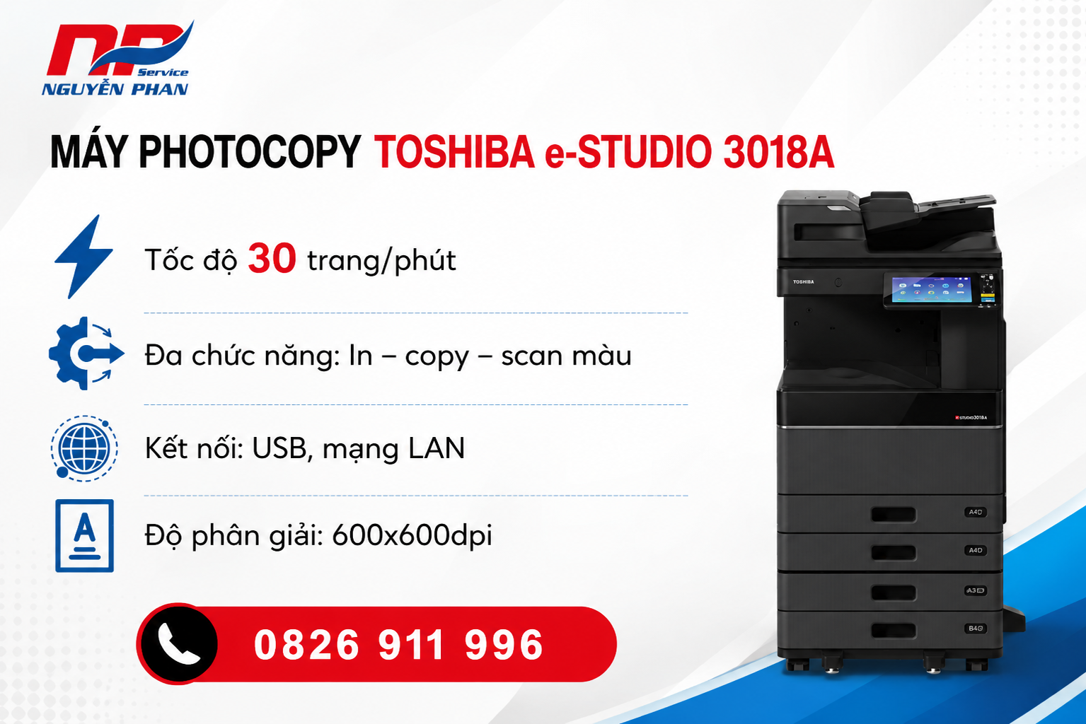 Máy Photocopy Toshiba 3018A Mới 90% -  Máy Photocoy Giá Rẻ