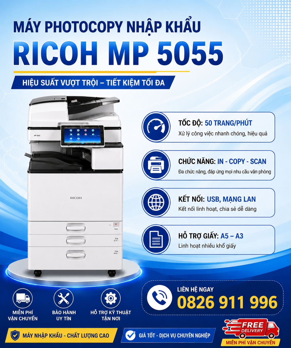 Máy photocopy Ricoh 5055