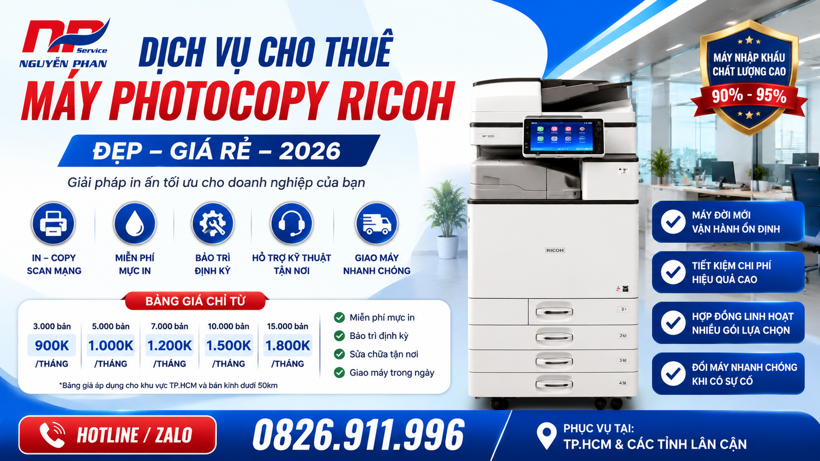 Dịch Vụ Cho Thuê Máy Photocopy Ricoh