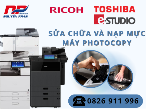 Sửa chữa, nạp mực máy photocopy tại Dĩ An