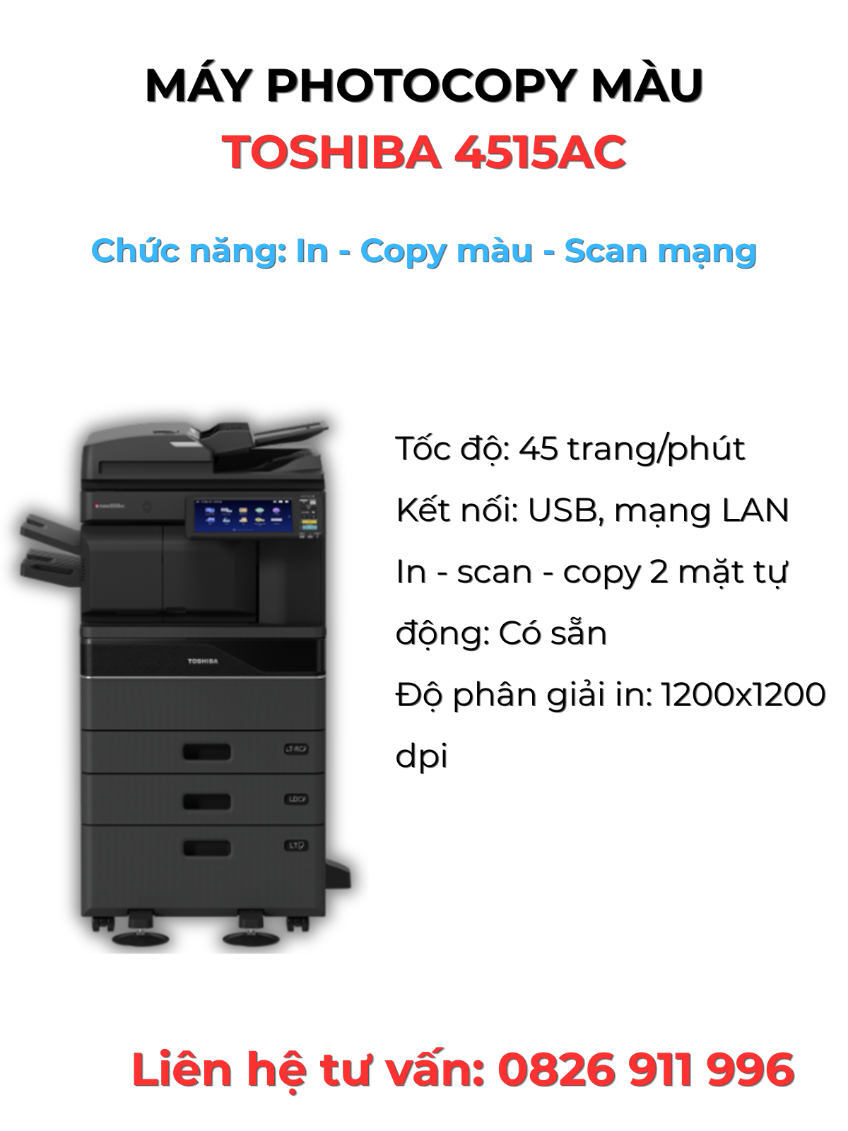 Máy Photocopy In Thiệp Cưới – Tốc Độ Cao, In Đẹp, Tiết Kiệm Mực TOSHIBA 4515AC