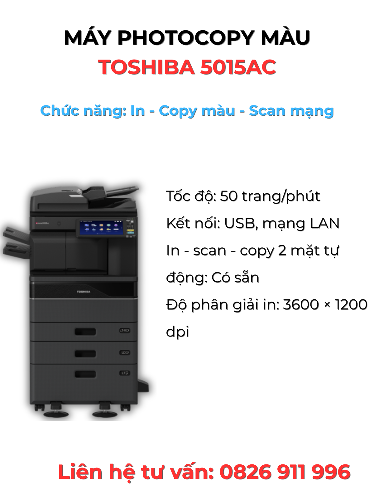 Máy Photocopy In Thiệp Cưới – Tốc Độ Cao, In Đẹp, Tiết Kiệm Mực TOSHIBA 5015AC