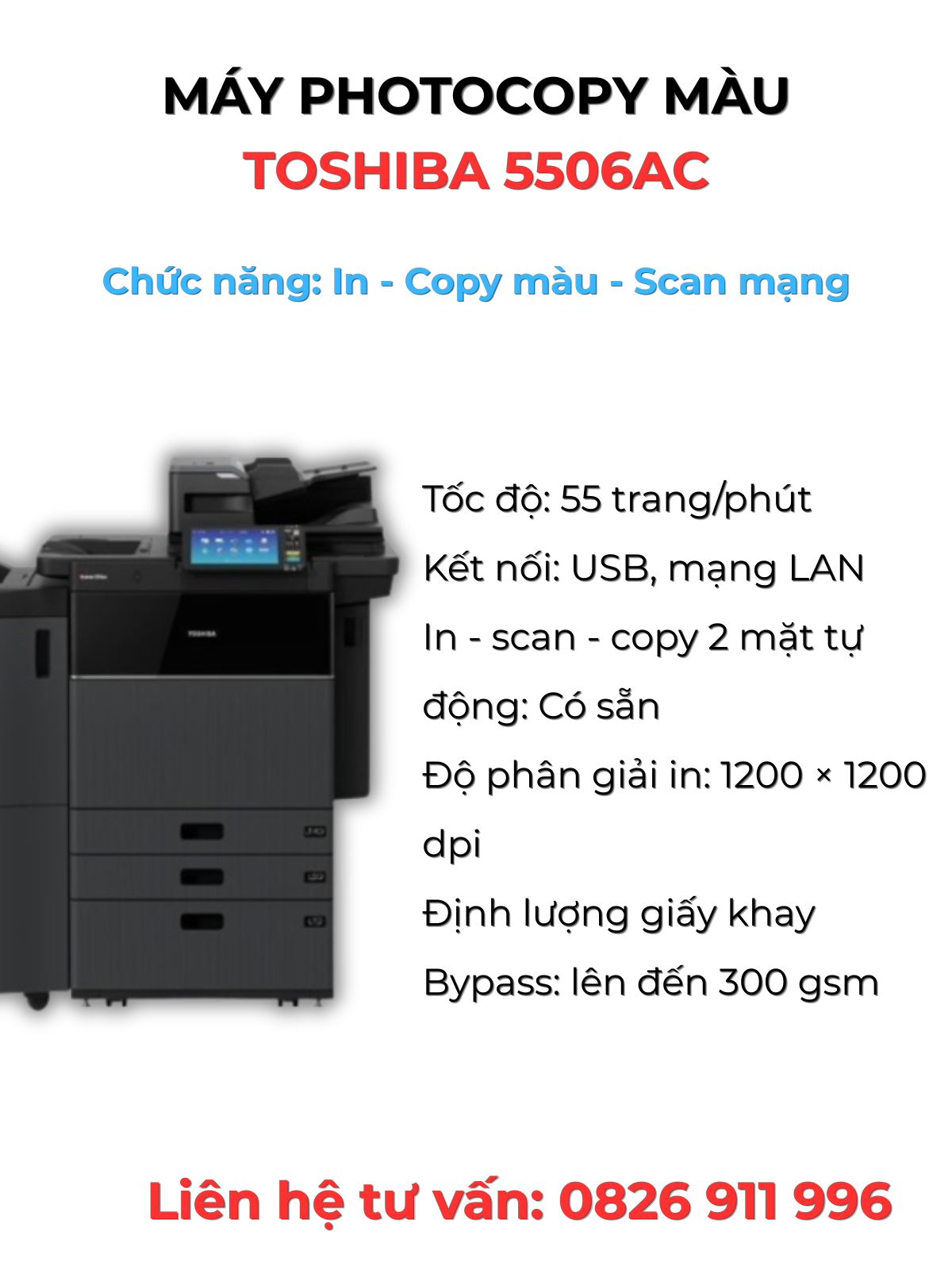 Máy Photocopy In Thiệp Cưới – Tốc Độ Cao, In Đẹp, Tiết Kiệm Mực TOSHIBA 5506AC
