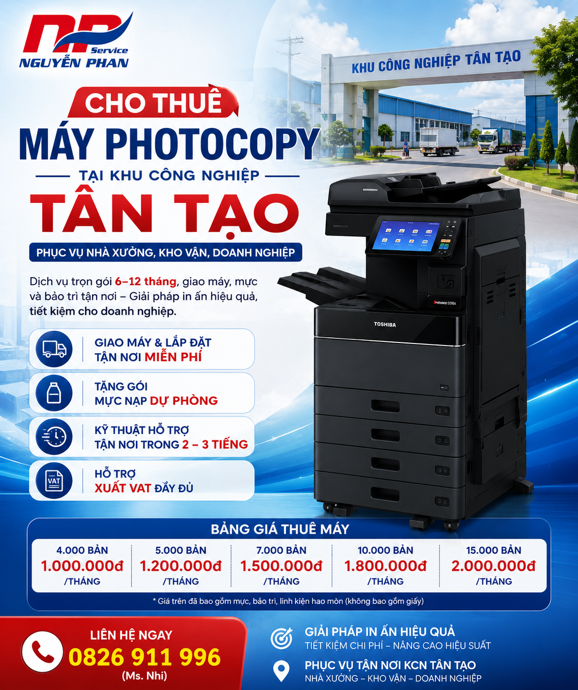 Thuê Máy Photocopy Tại KCN Tân Tạo