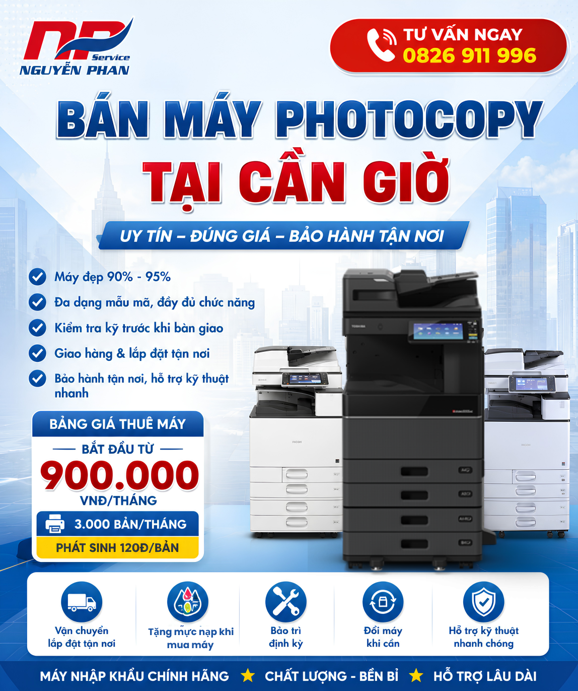 BÁN MÁY PHOTOCOPY TẠI CẦN GIỜ