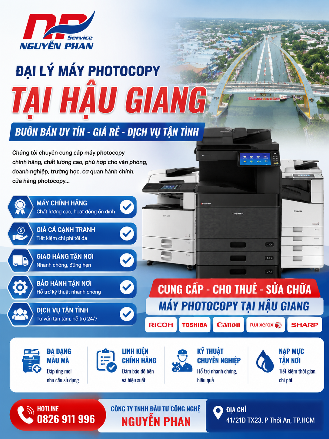 Đại Lý Máy Photocopy Tại Hậu Giang - Buôn Bán Uy Tín, Giá Rẻ, Dịch Vụ Tận Tình Dai Ly May Photocopy Tai Hau Giang