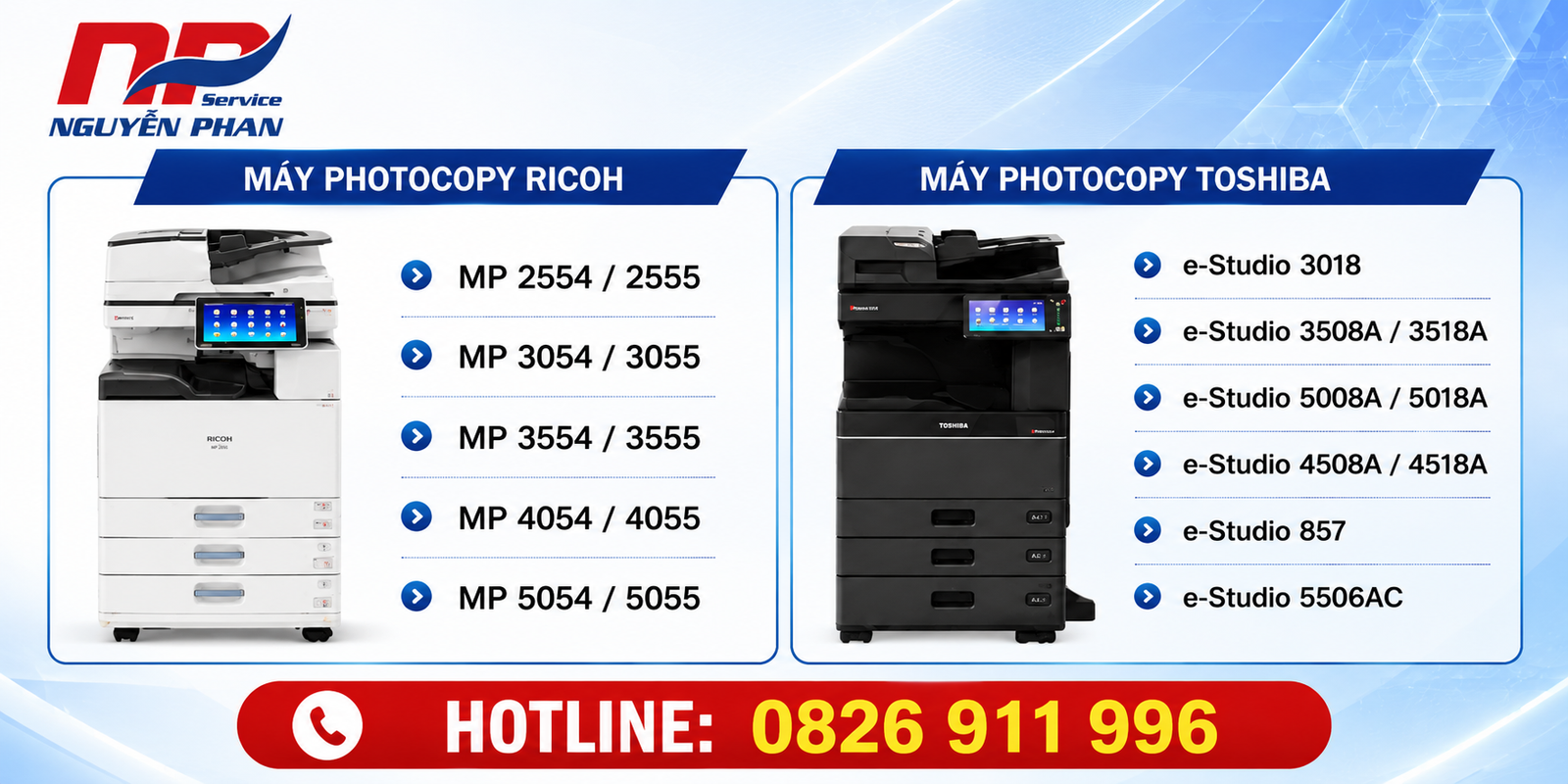 Giảm 15% Khi Thuê Máy Photocopy Tại Bình Dương - Giá thuê ưu đãi chỉ từ 850.000đ/tháng Danh sach may photocopy tai Nguyen Phan 2