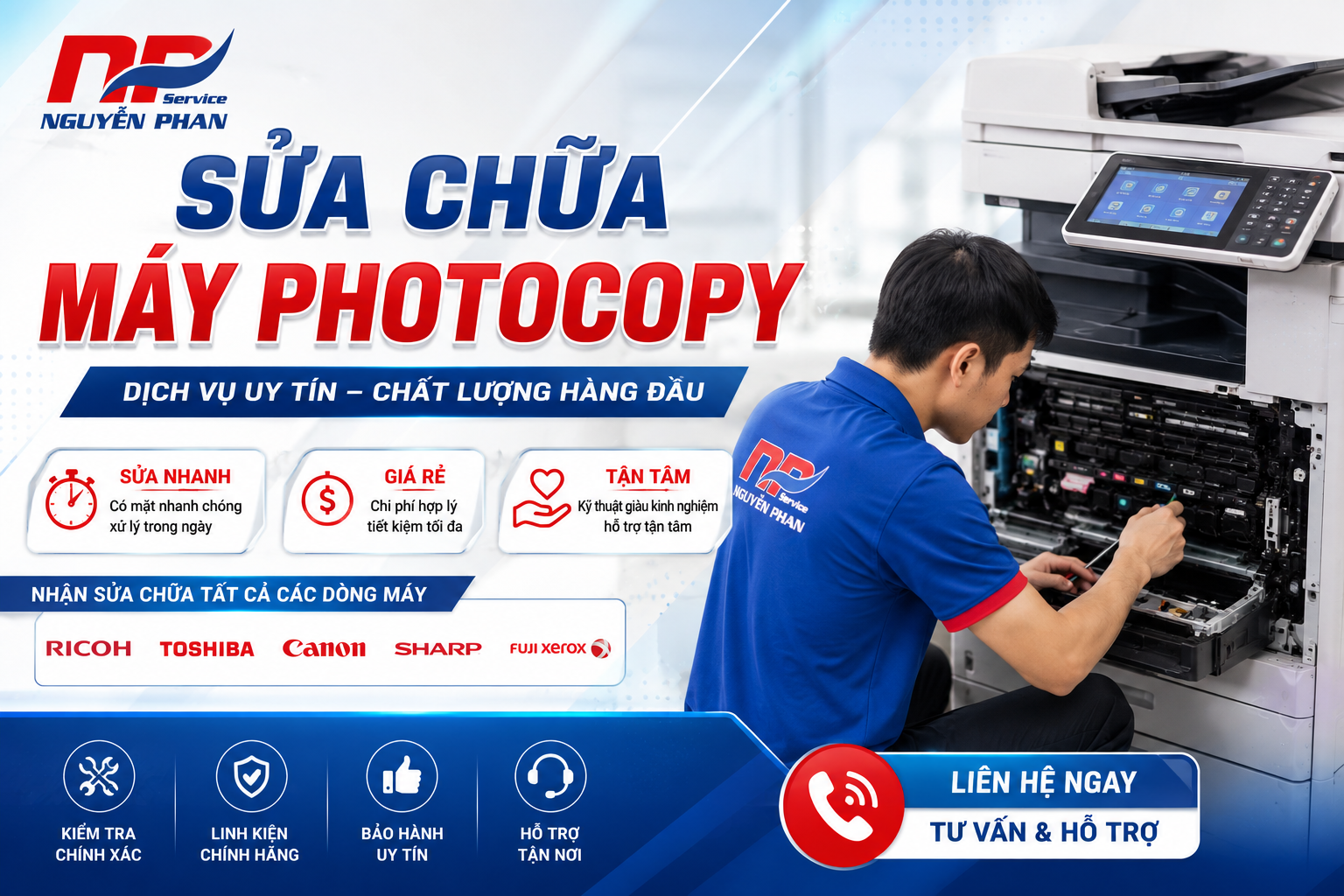 Sửa Máy Photocopy Tại Long An - Sửa Nhanh 2h, Giá Cả Hợp Lý, Kỹ Thuật Tận Tâm