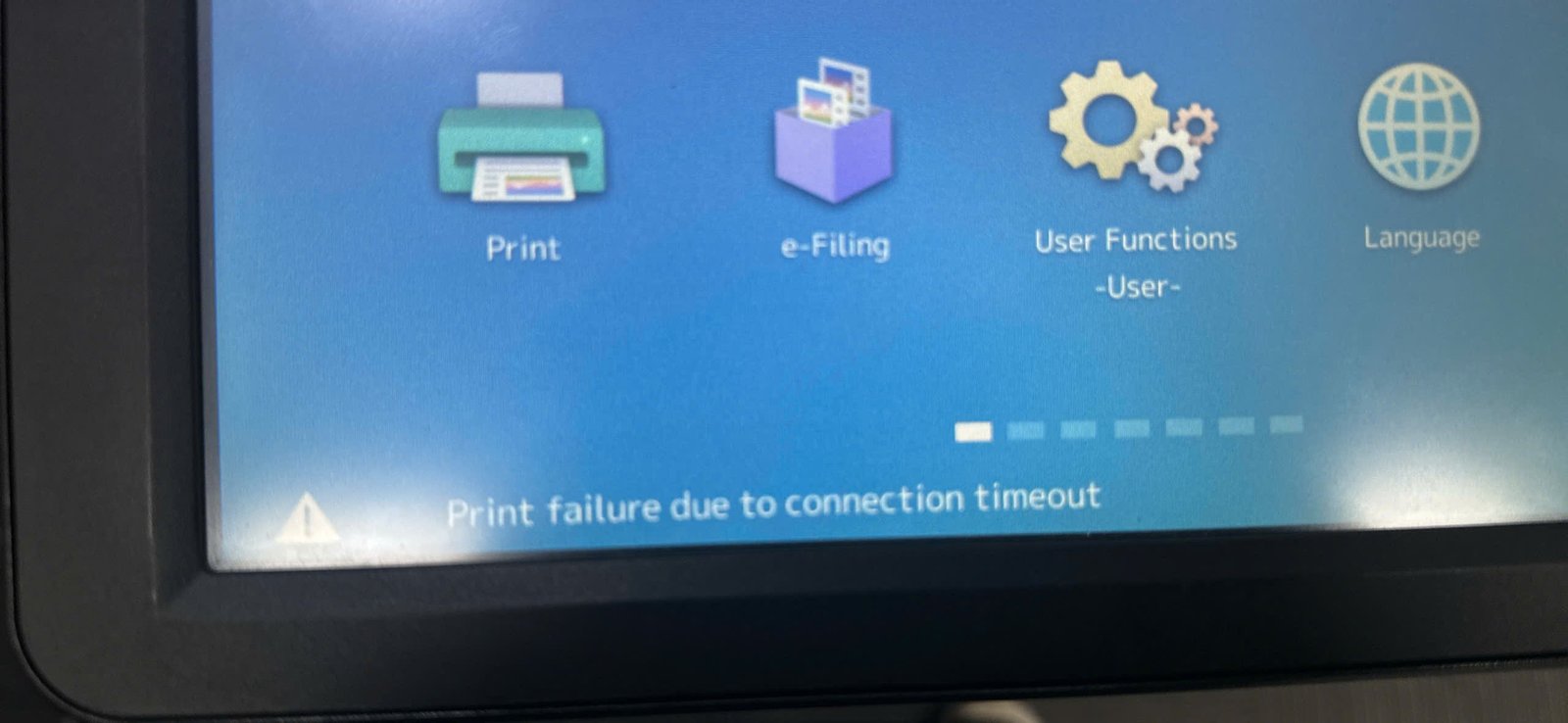 Máy photocopy lỗi Timeout