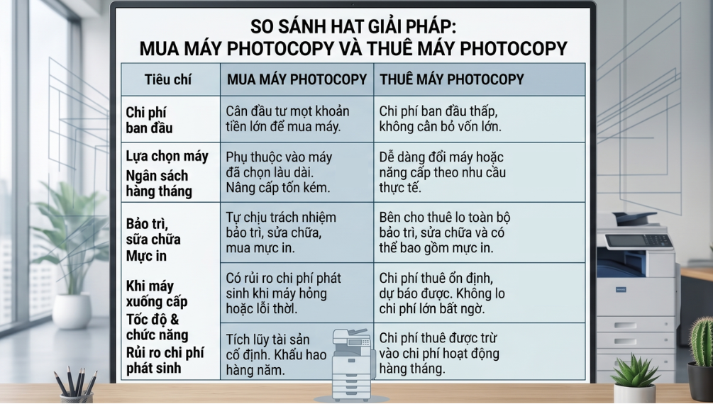 Thuê Máy Photocopy Chỉ Từ 800.000đ Tại Phú Nhuận - Miễn Phí Mực In